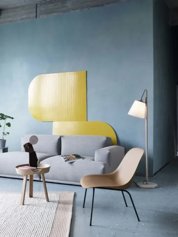 Muuto Fiber loungestol, tubram, ockra - svart