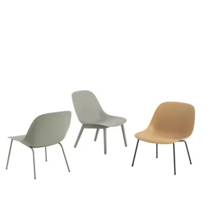 Muuto Fiber loungestol, tubram, ockra - svart