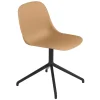 Muuto Fiber stol, snurrfunktion, ockra - svart
