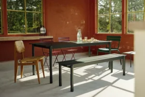 Muuto Linear Steel bänk 170 cm, mörkgrön