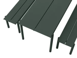 Muuto Linear Steel bänk 170 cm, mörkgrön