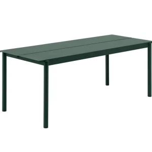 Muuto Linear Steel bord 200 x 75 cm, mörkgrön