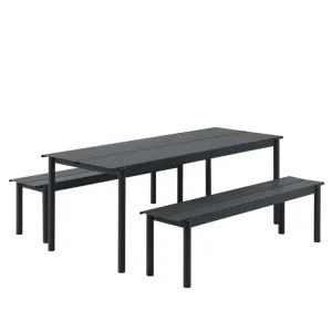 Muuto Linear Steel bord 200 x 75 cm, svart