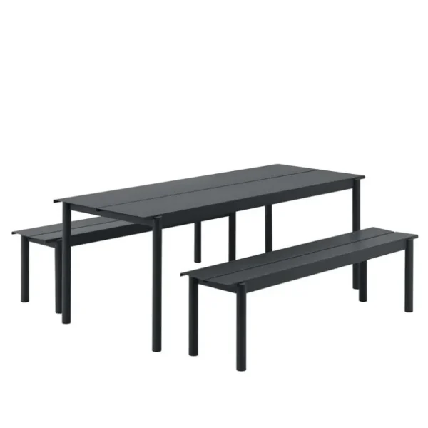 Muuto Linear Steel bord 200 x 75 cm, svart