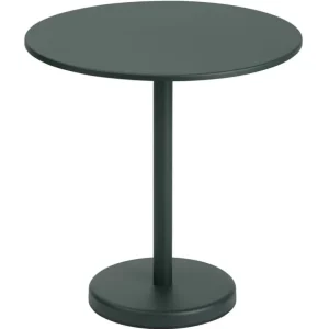 Muuto Linear Steel Café-bord, 70 cm, mörkgrönt