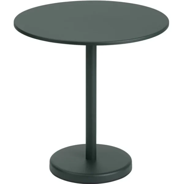 Muuto Linear Steel Café-bord, 70 cm, mörkgrönt