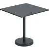 Muuto Linear Steel Café-bord 70 x 70 cm, svart