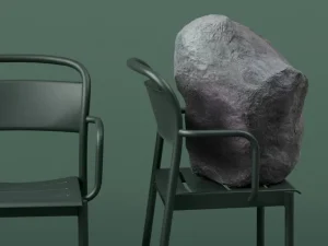 Muuto Linear Steel karmstol, mörkgrön