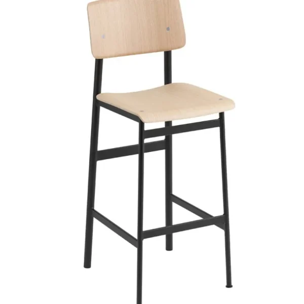 Muuto Loft barstol 75 cm, svart - ek