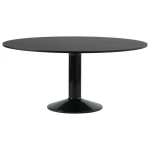 Muuto Midst bord, 160 cm, svart linoleum - svart
