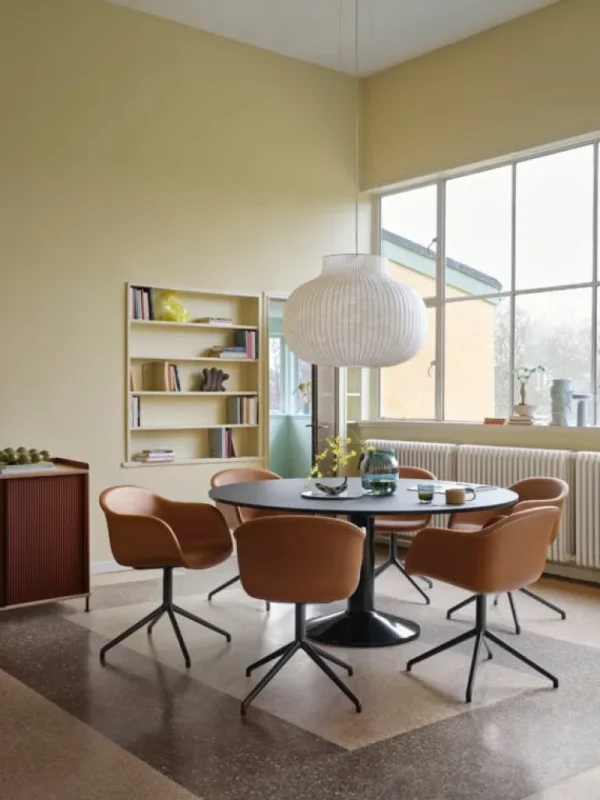 Muuto Midst bord, 160 cm, svart linoleum - svart