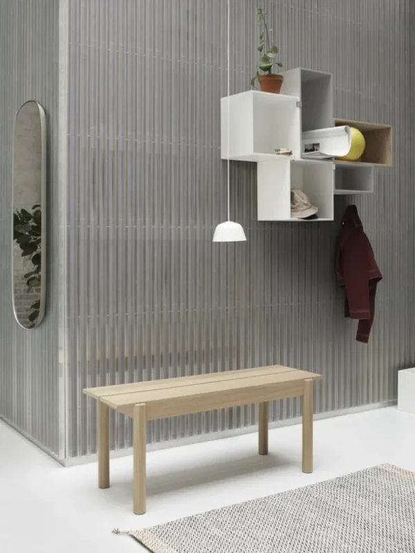 Muuto Stacked hyllmodul med bakstycke, liten, ljusgrå