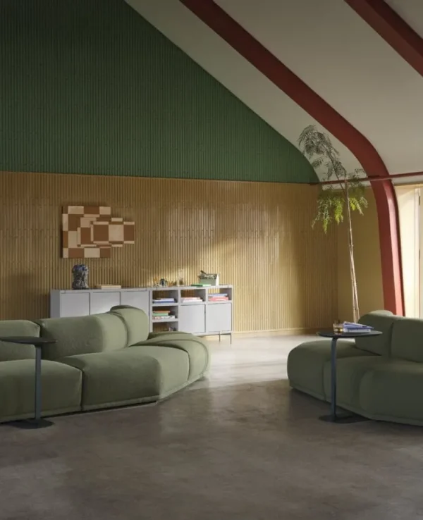 Muuto Stacked hyllmodul med bakstycke, liten, ljusgrå