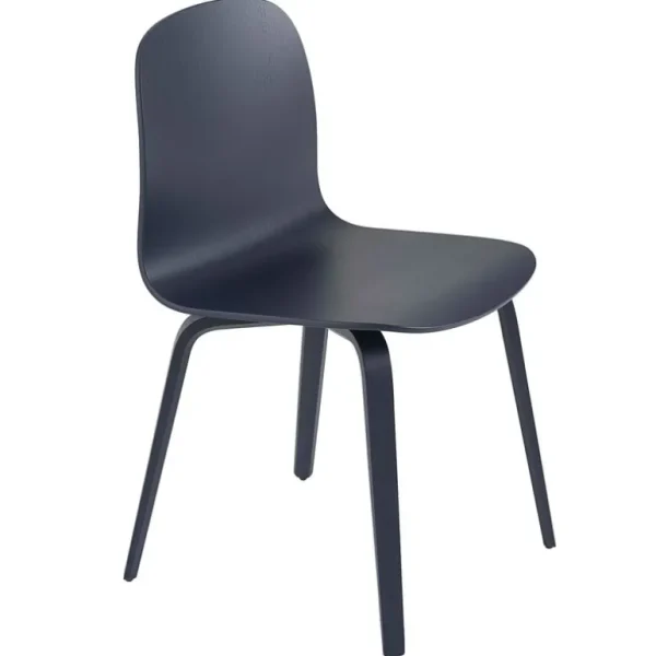 Muuto Visu stol, träbas, midnight blue