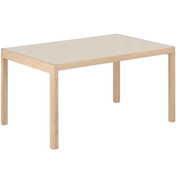 Muuto Workshop bord, 140 x 92 cm, ek - warm grey linoleum