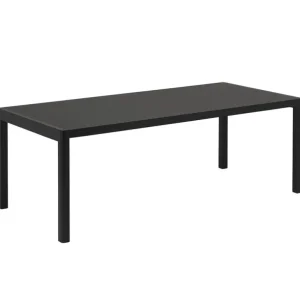 Muuto Workshop bord, 200 x 92 cm, svart - svart linoleum