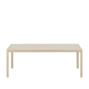 Muuto Workshop bord, 200 x 92 cm, ek - warm grey linoleum