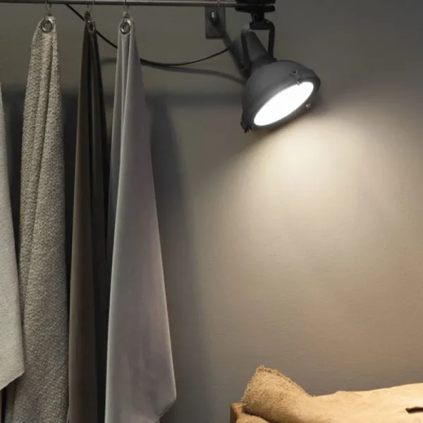 Nemo Lighting Projecteur 165 klämlampa, vit sand