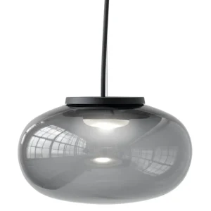New Works Karl-Johan pendel, 23 cm, rökt glas