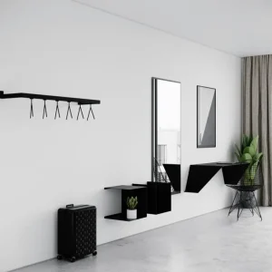 Nichba HangSys klädupphängningssystem, medium, svart