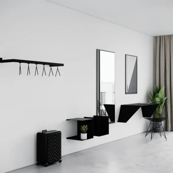 Nichba HangSys klädupphängningssystem, medium, svart