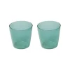 Nine Mjölkglas, 2-pack, aqua