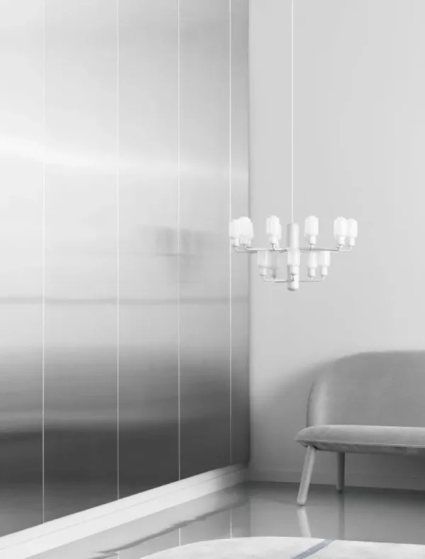 Normann Copenhagen Amp ljuskrona, liten, vit