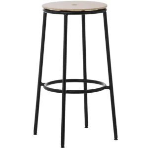 Normann Copenhagen Circa barstol, 75 cm, svart stål - ek