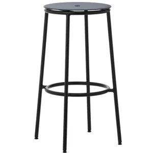 Normann Copenhagen Circa barstol, 75 cm, svart stål - svart aluminium