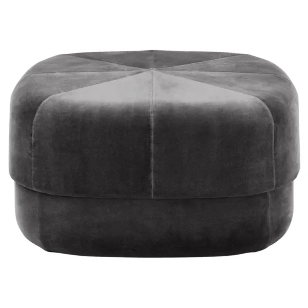 Normann Copenhagen Circus sittpuff/fotpall, stor, grå velour