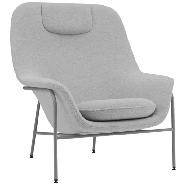 Normann Copenhagen Drape fåtölj, nackstöd, Hallingdal 110 - grå