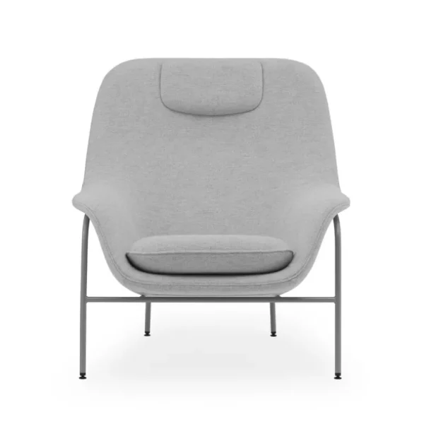 Normann Copenhagen Drape fåtölj, nackstöd, Hallingdal 110 - grå