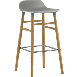 Normann Copenhagen Form barstol 75 cm, grå - ek