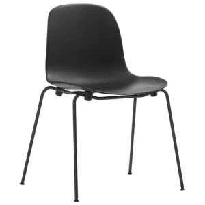 Normann Copenhagen Form stol, stapelbar, svart stål - svart