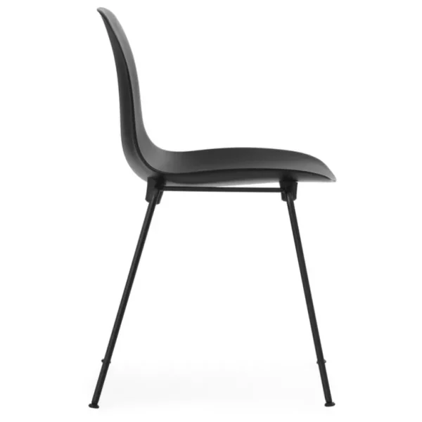 Normann Copenhagen Form stol, stapelbar, svart stål - svart