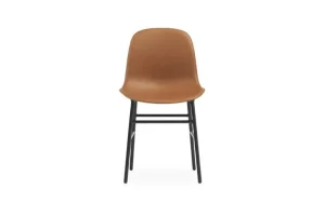 Normann Copenhagen Form stol, svart stål - brandy läder Ultra