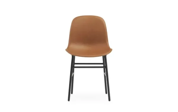 Normann Copenhagen Form stol, svart stål - brandy läder Ultra