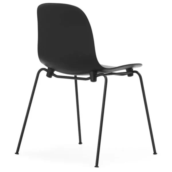 Normann Copenhagen Form stol, stapelbar, svart stål - svart