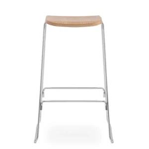 Normann Copenhagen Just Barstool 75 cm, utan ryggstöd, ek - krom
