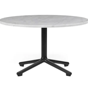 Normann Copenhagen Lunar soffbord, 70 cm, svart aluminium - vit marmor