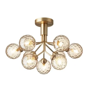 Nuura Apiales 9 taklampa, brushed brass - optic gold