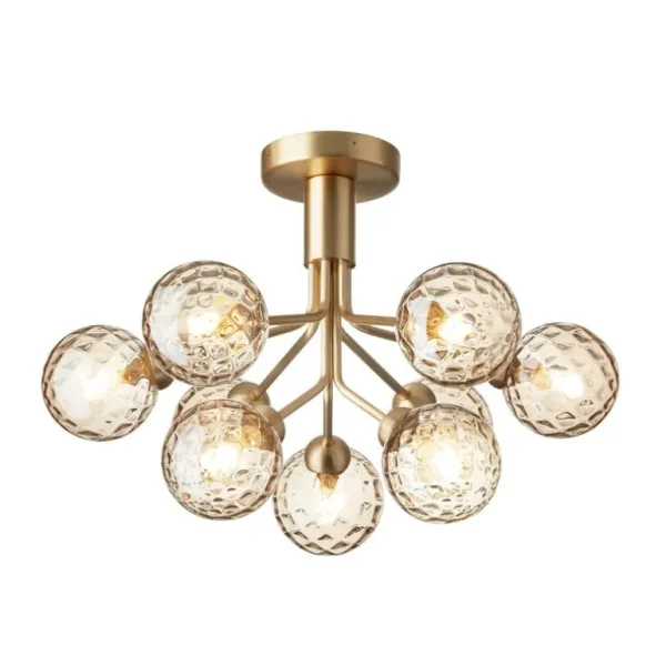 Nuura Apiales 9 taklampa, brushed brass - optic gold