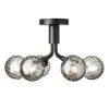Nuura Apiales 6 taklampa, satin black - optic smoked