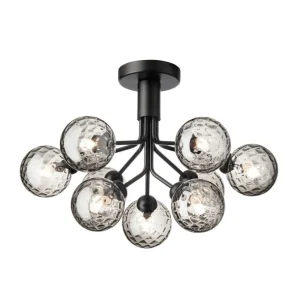 Nuura Apiales 9 taklampa, satin black - optic smoked