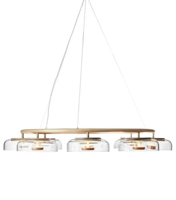 Nuura Blossi 8 pendellampa, Nordic gold - klar