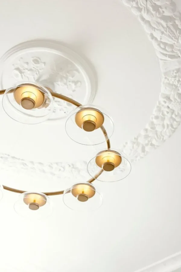 Nuura Blossi 8 pendellampa, Nordic gold - klar