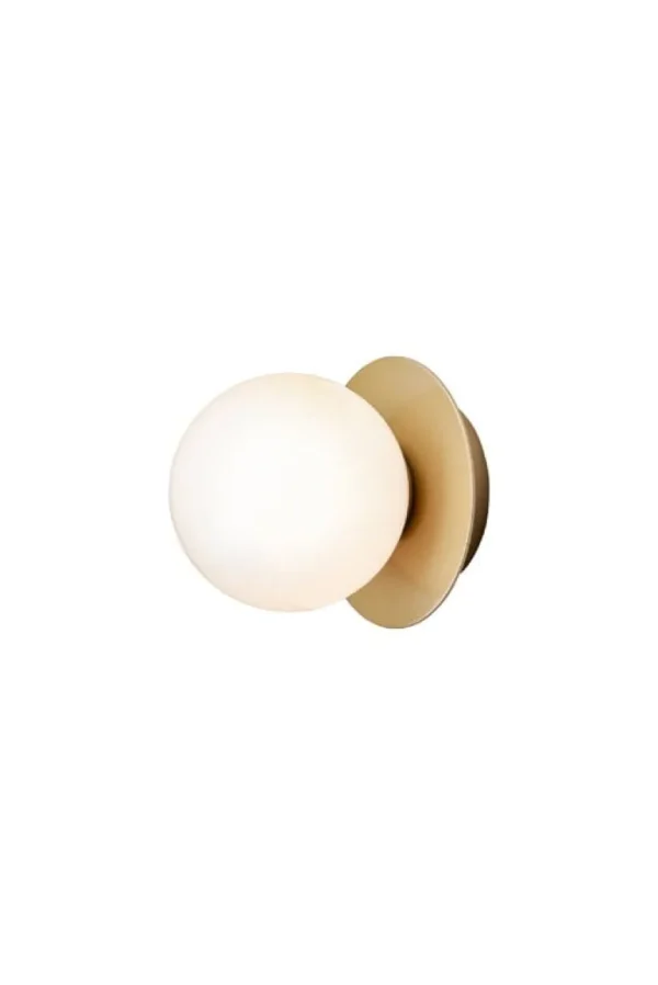 Nuura Liila 1 vägg-/taklampa, liten, nordisk guld - opal