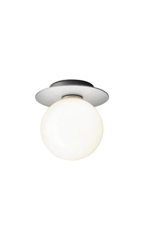 Nuura Liila 1 vägg-/taklampa, liten, silver - opal