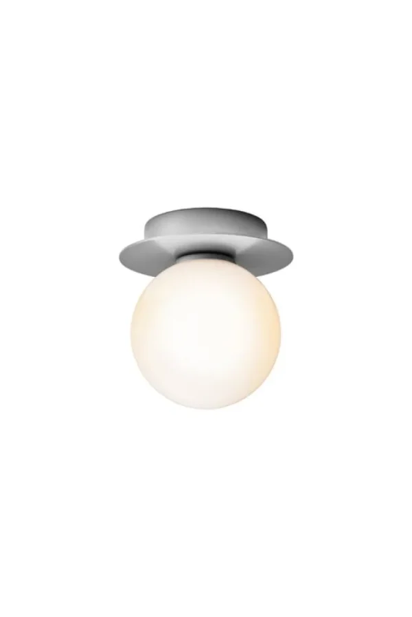 Nuura Liila 1 vägg-/taklampa, liten, silver - opal