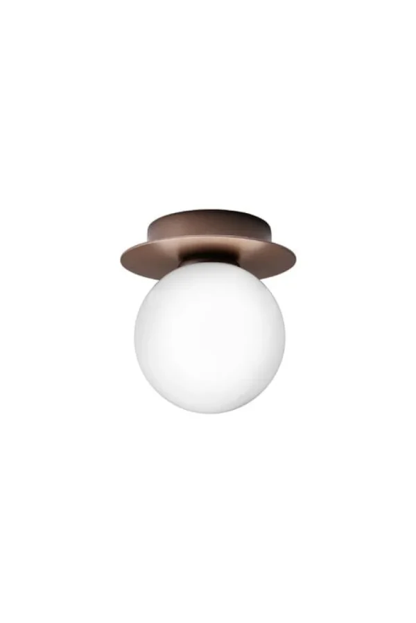 Nuura Liila 1 vägg-/taklampa, liten, mörk brons - opal